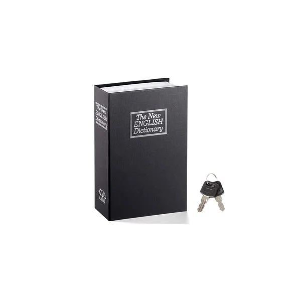 Lille størrelse Hidden Book Pengeskabe med nøglelås, Diction Dictionary Mini Lock Box B18K