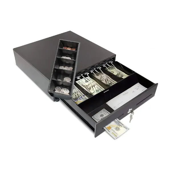 13'' Mini Entry Level Metal Cash Drawer for POS with 4 Bill 5 Coin Removable Coin Tray CD-335A