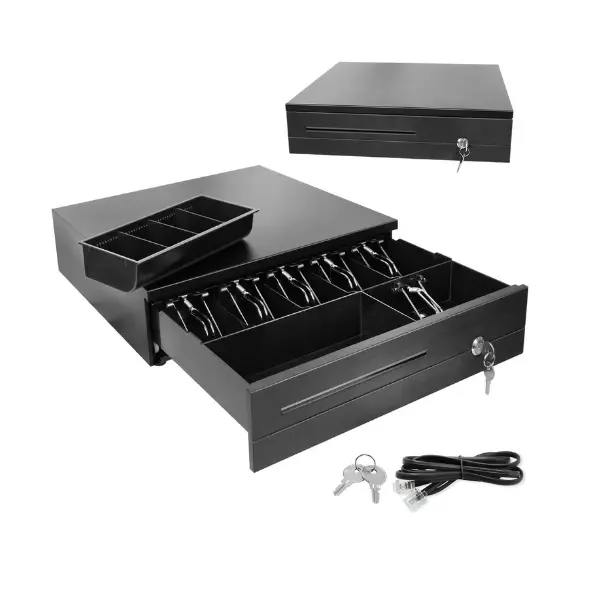 16 '' Entry Level Metal Cash Drawer for POS with 6 Bill 4 Coin Removable Coin Tray CD-405B