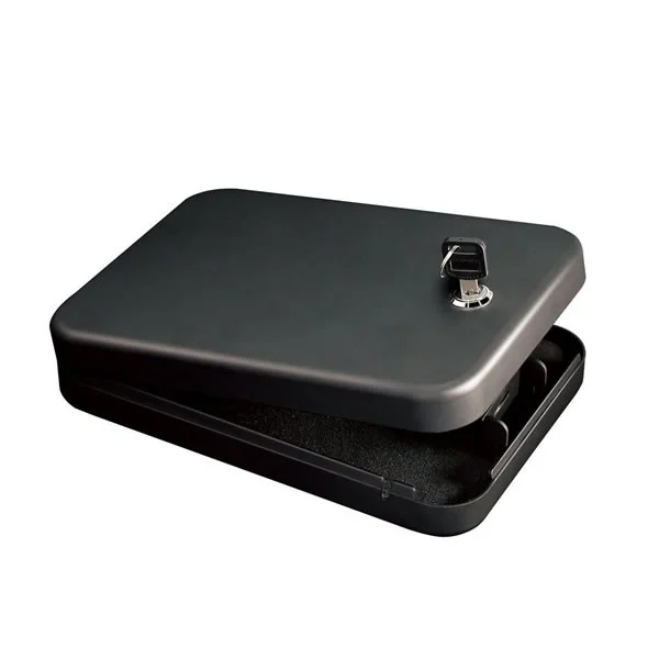 Cassetta di sicurezza da viaggio TSA con serratura a chiave per auto portatile a 1 pistola S45K