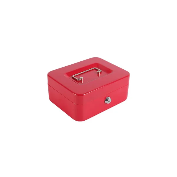 Small Size Cash Box with Removable Money Tray, Money Safe Box with Key Lock C200-K