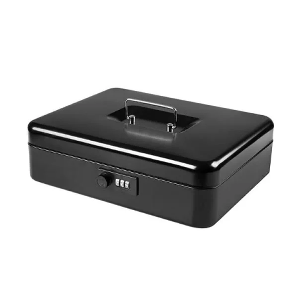 Big Size Cash Box with Removable Money Tray, Money Safe Box with Combination Lock C300-C