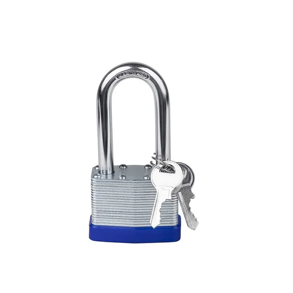 40mm Security Steel Laminated Padlock yokhala ndi Chingwe Chachitsulo Cholimba LL40K