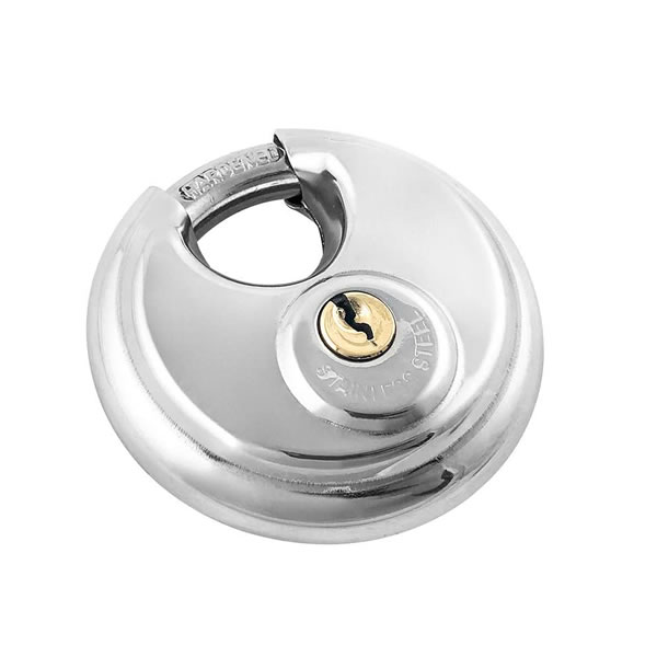 70mm Stainless Steel Disc Round Padlock With key lock LD70K 
