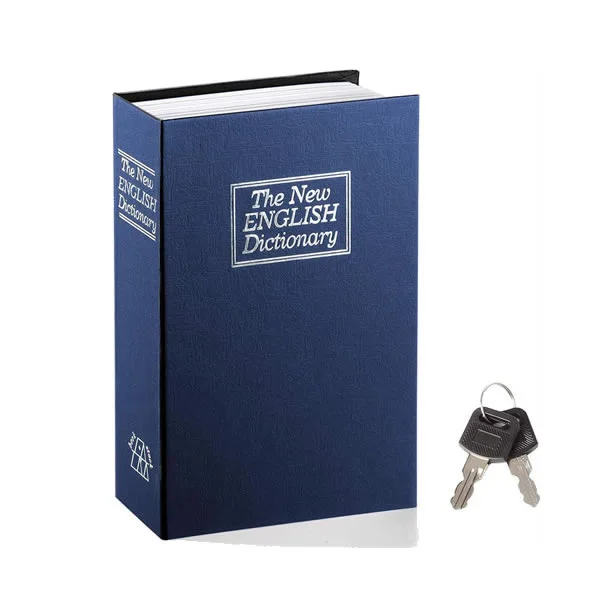 Big Size Hidden Book Safes with key lock, Diversion Dictionary Mini Lock Box B26K