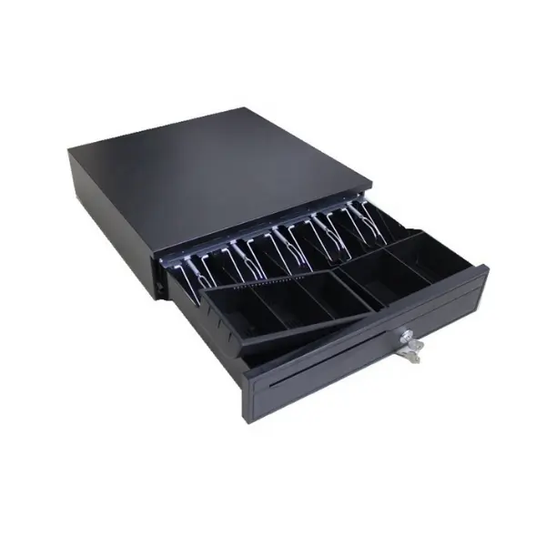 16'' Entry Level Metal Cash Laci pikeun POS kalawan 5 Bill 5 Koin Removable Dulang Koin CD-405C