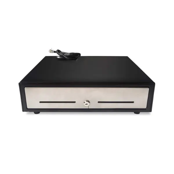 16'' Metal Stainless Front Cash Drawer with 5 Bill 5 Coin Removable Cash Tray CD-410M