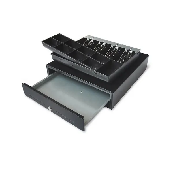 16'' Metal Cash Drawer for POS with 4 Bill 8 Coin Removable Cash Tray CD-410A