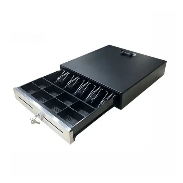 18'' Metal Stainless Front Cash Drawer with 5 Bill 5 Coin Removable Cash Tray CD-425B
