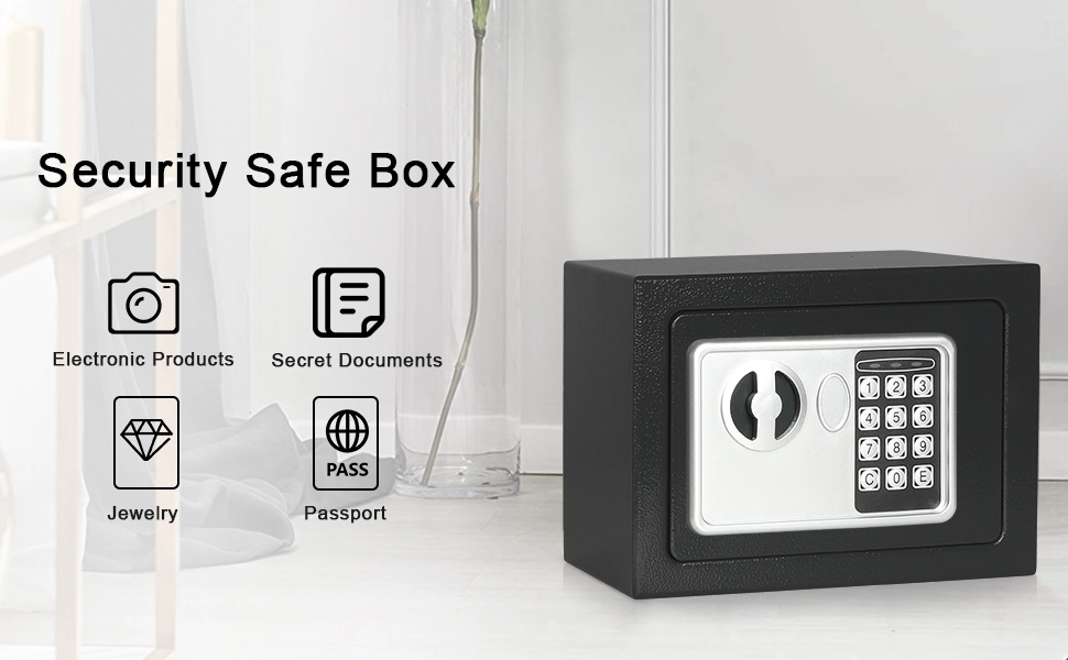 Mini Size Colorful Electronic Security Steel Safe For Home Office Safety C17AC