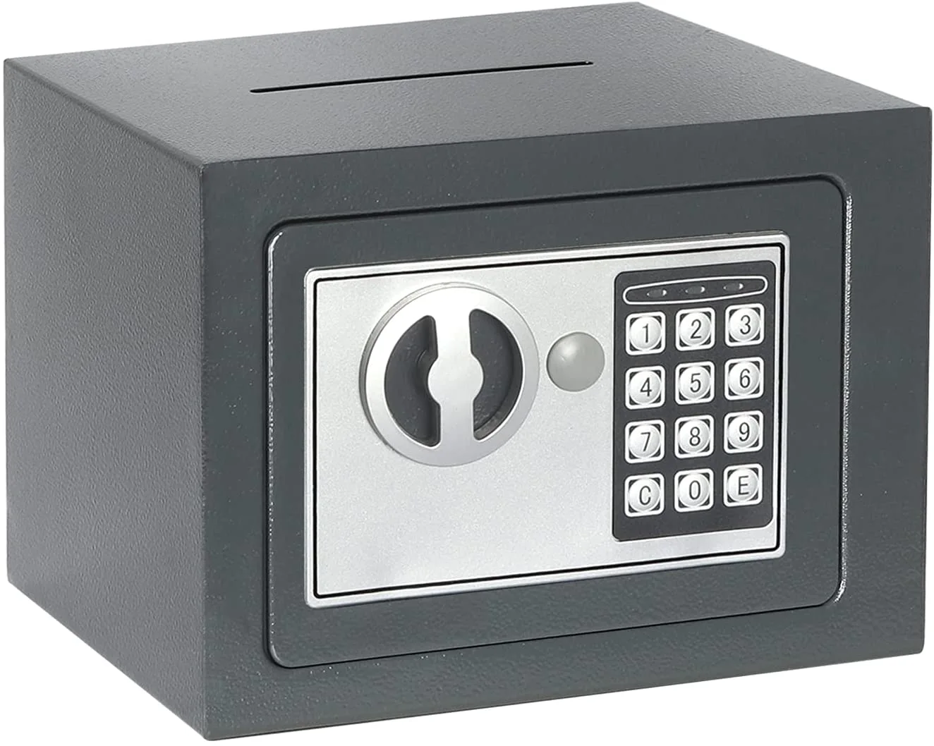 Mini Size Colorful Electronic Security Steel Safe With Coin Bill Slot For Home Office Safety C17AC-D