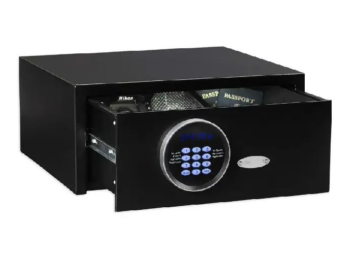 15'' Front Opening Laptop Size Hotel Guest Room Drawer Safes, Steel Security with Hotel-Style Digital Lock