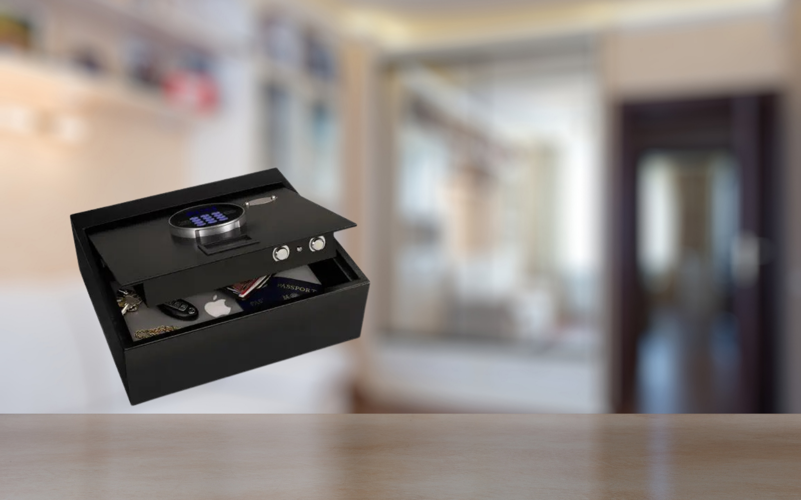 Top Opening 15''Laptop Size Hotel Guest Room Drawer Safes, Steel Security with Hotel-Style Digital Lock H127RA