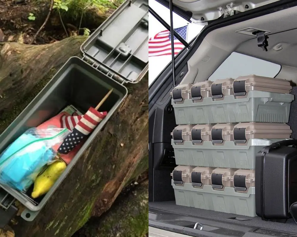 Tactical Plastic Ammo Can, Dry Utility Tool Box, Lockable Water Resistant Field Box Holder Used in Car, Home, Outdoor