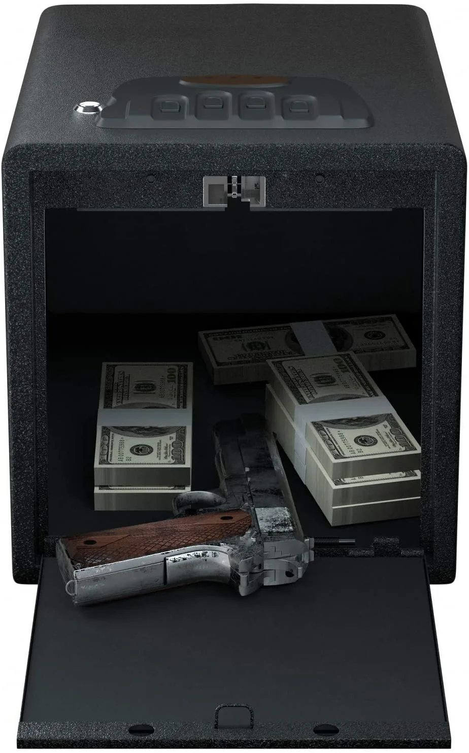 Large Size Quick Access Pop-Open Pistol Safe, Digital Front Opening Handgun Security Safes S22A