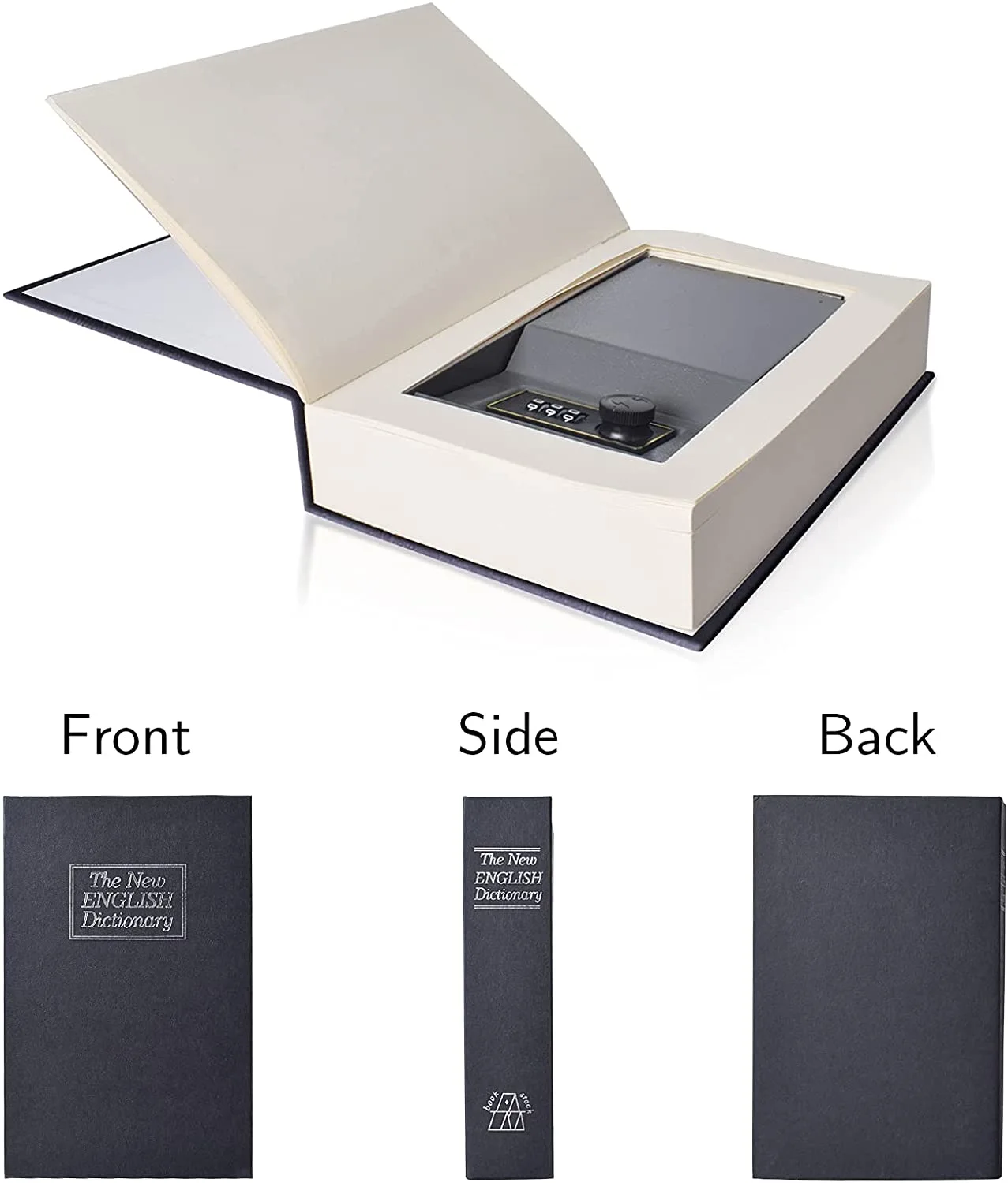 Real Page Hidden Book Safes with Combination lock, Diversion Dictionary Mini Lock Box B22C-RP