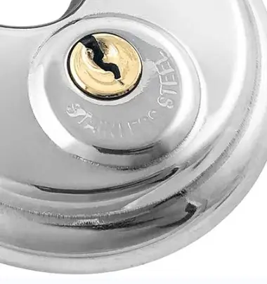 70mm Stainless Steel Disc Round Padlock With key lock LD70K