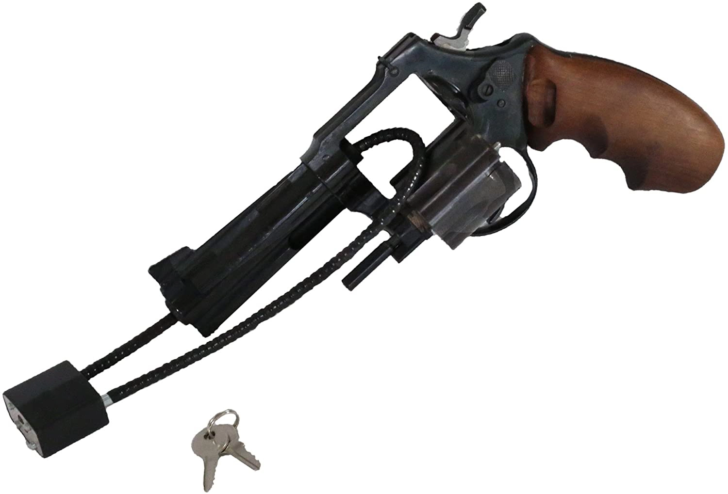 Trigger Lock 15'' Cable Gun Lock With Key Lock Fits Pistols Hand Shotgun Rifles