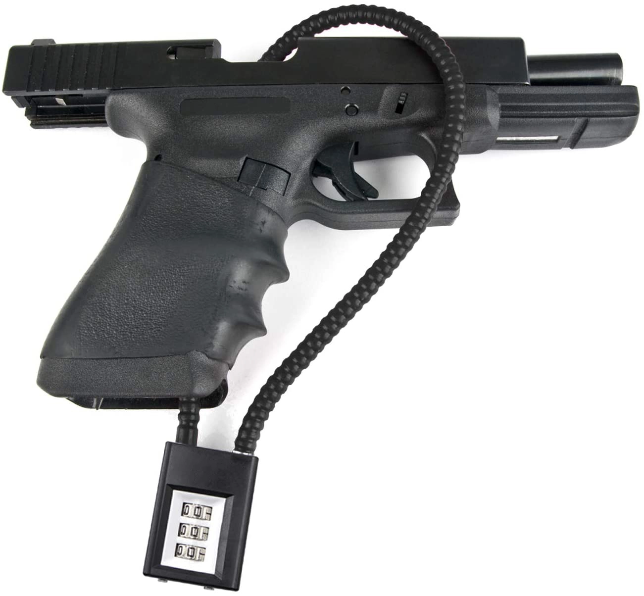 Trigger Lock 15'' Cable Gun Lock With Combination Lock Fits Pistols Hand Shotgun Rifles