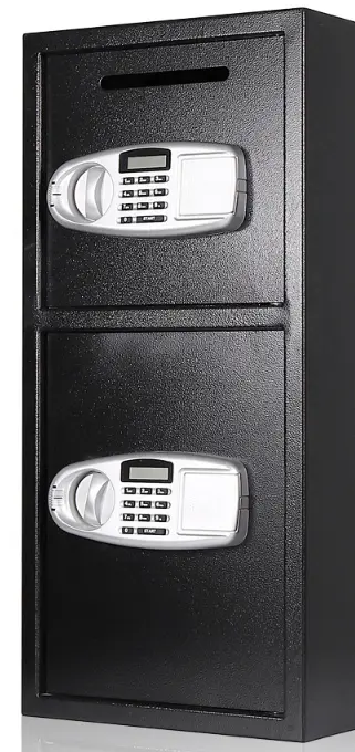 Digital Depository Security Safes with Double Drop Door, Keypad and Manual Override Keys DS77BM