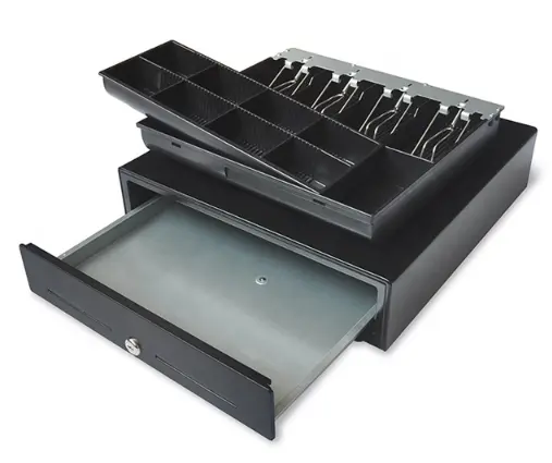 16'' Metal Cash Drawer for POS with 4 Bill 8 Coin Removable Cash Tray CD-410A