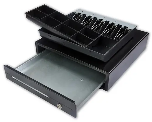 16'' Metal Cash Drawer for POS with 5 Bill 8 Coin Removable Cash Tray CD-410B