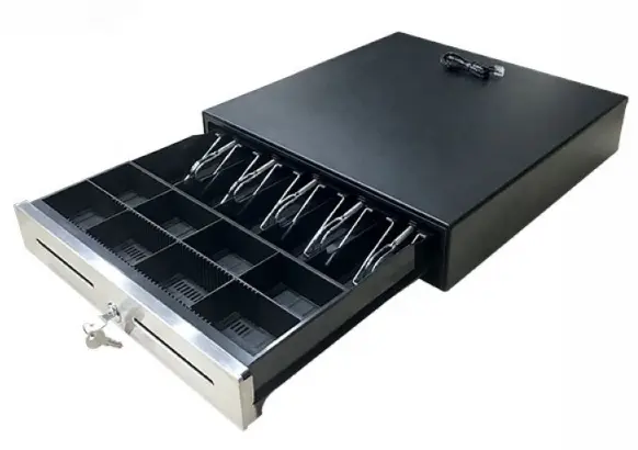 18'' Metal Stainless Front Cash Drawer with 5 Bill 5 Coin Removable Cash Tray CD-425B